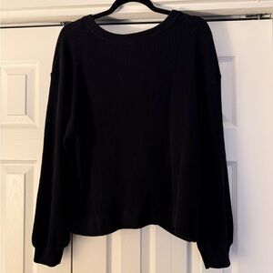 lululemon athletica Black Crew Neck Sweater